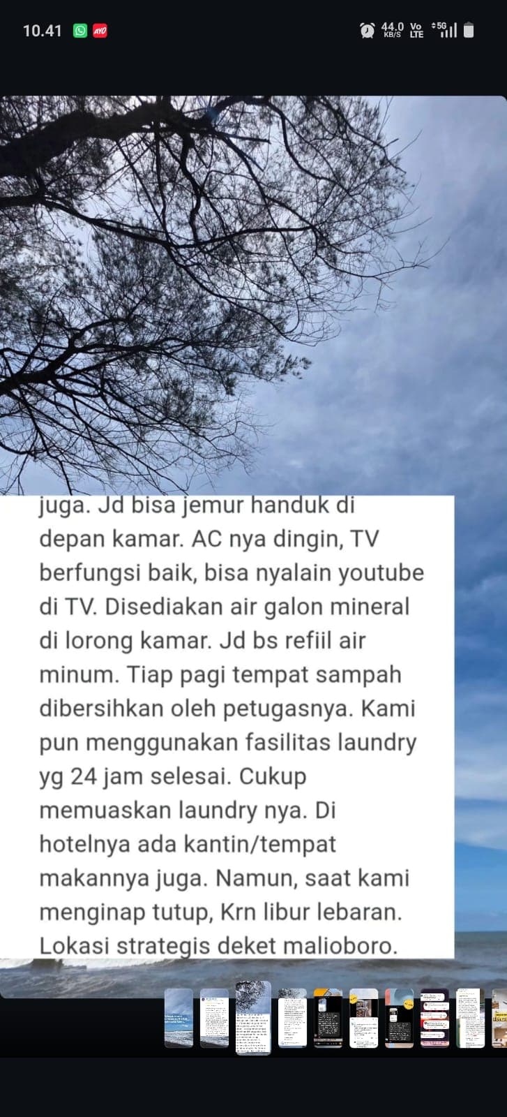 Screenshot ulasan nyata tamu Safara Hotel