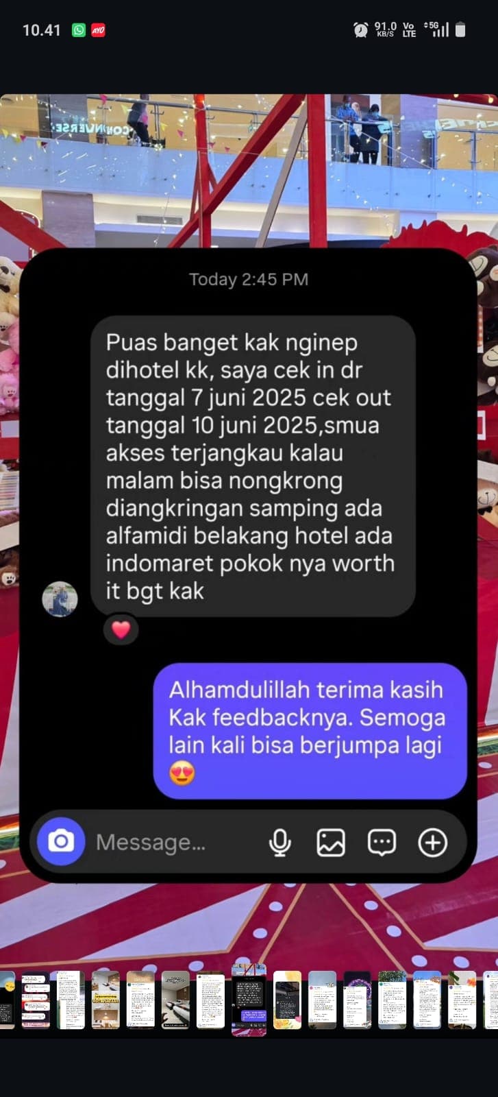 Screenshot ulasan nyata tamu Safara Hotel 10